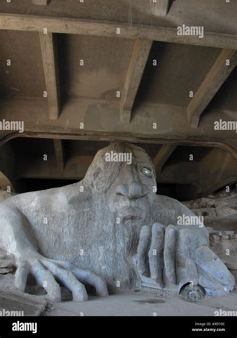 This Is The Fremont Troll Under The Aurora Bridge Of Highway 99 North