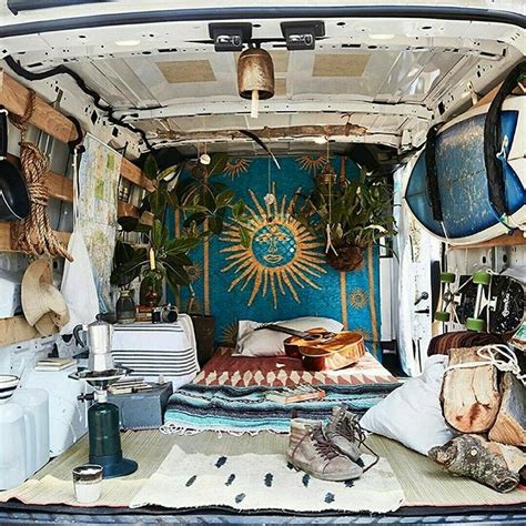 Van Life Hippie Bohemian Style Ideas 33 Van Life Van Interior