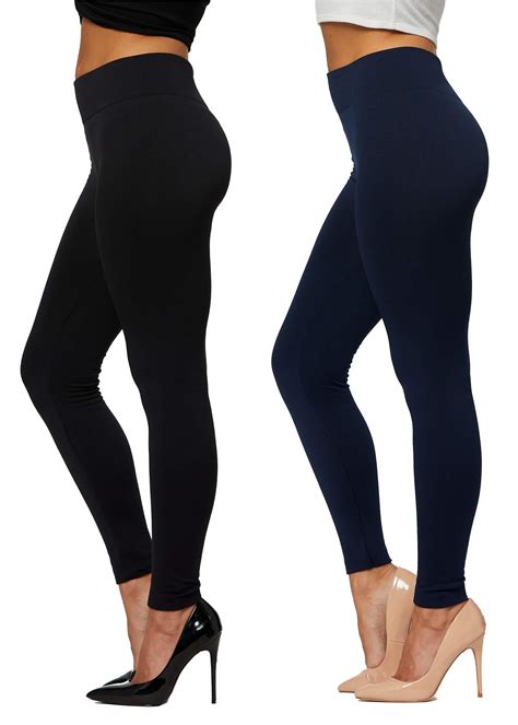 buy premium women s fleece lined leggings high waist regular and plus size 20 colors
