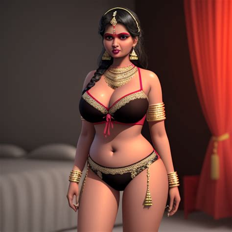 Generator Seni Ai Dari Teks Sexy Big Boobs Hot Indian Woman Lingerie