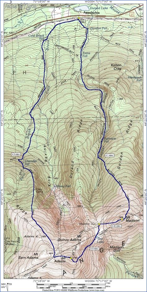White Mountain Hiking Map