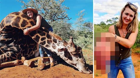 Anger After Trophy Hunter Kills Poses With Heart Of Giraffe She Shot