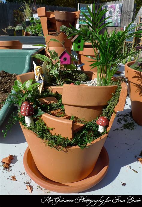 Make Your Own Broken Clay Pot Fairy Garden Frau Zinnie