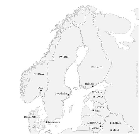 Map Of Scandinavia Vector Free Svg