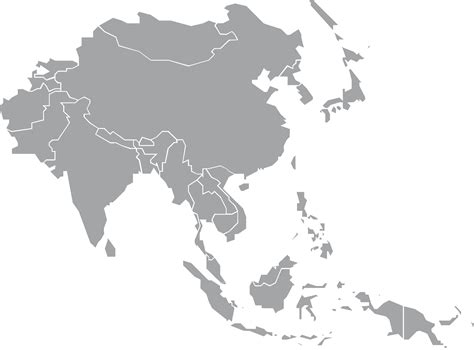 Mapa De Asia Imagen Png Png Mart