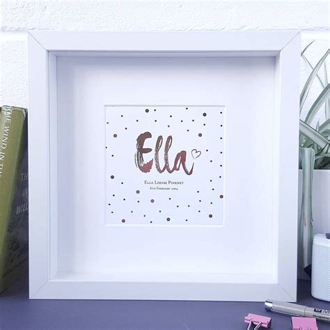 Framed Baby Name Art Br