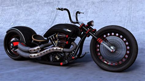 Chopper Motocycle Black Super Force Noise Motors Speed Harley