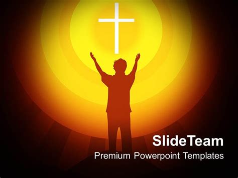 Jesus Christ Bible Powerpoint Templates Spirituality Religion Graphic