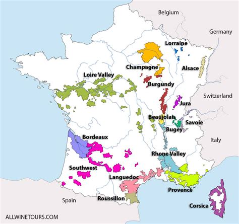 Wine Region Map Of France Topographic Map World