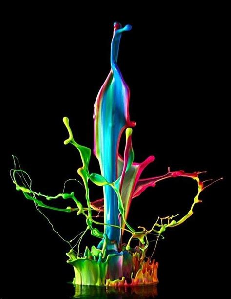 Smashing Color Water Drop Photography High Speed Photography Splash