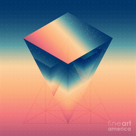 Abstract Isometric Prism Digital Art By Boris Znaev Fine Art America