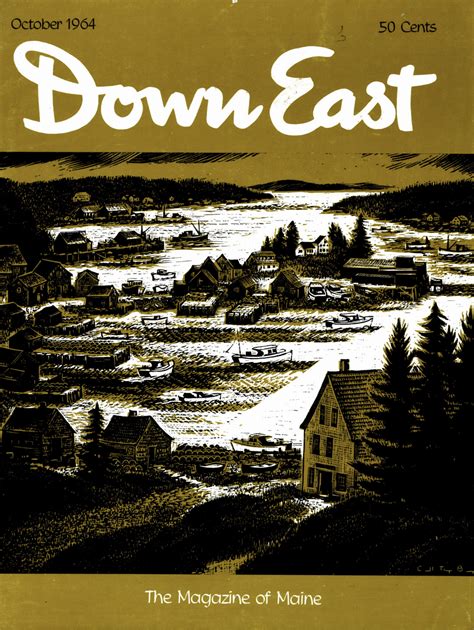 The October 1964 Cover Of Down East Magazine By Maine Artist Carroll