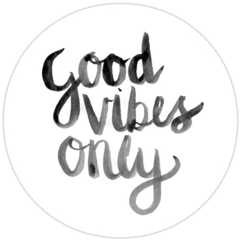 "good vibes only- writing" Stickers by Janine Rajauski | Redbubble png image