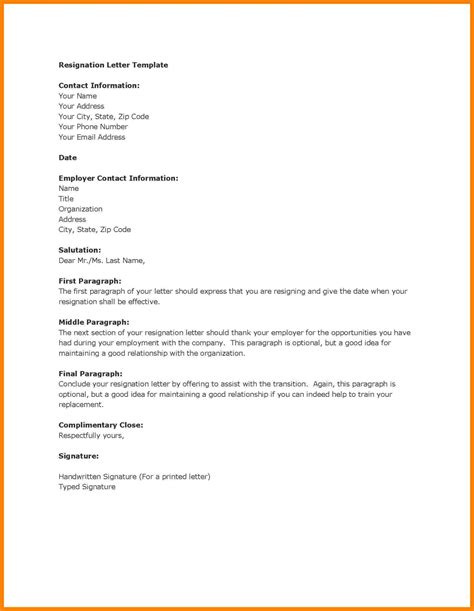 10 Resignation Letter Microsoft Template Resignition Letter