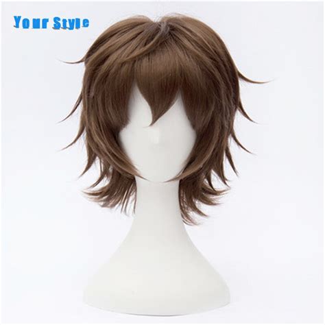 Your Style Short Brown Boy Mens Cosplay Hair Wigs Male Party Costume