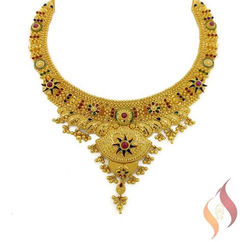 gold kolkata necklace 1250030