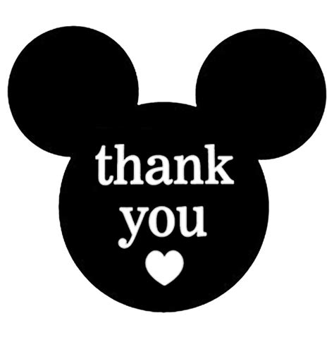 buy well tile mickeys minnie mouse thank you stickers 2 25 x 2 inch 520 mickeys mouse ears
