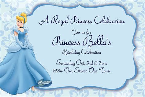 Free Printable Cinderella Birthday Invitations Free Printable