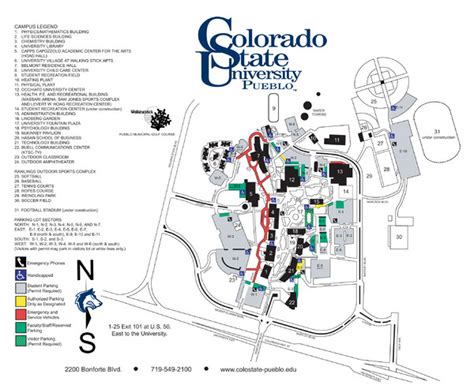 Csu Pueblo Campus Map Map Vector