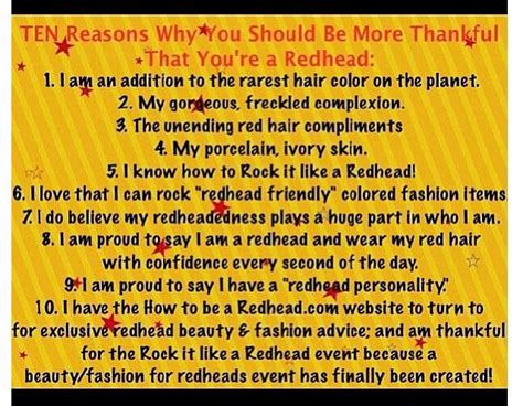10 reasons you should be thankful you re a redhead redhead rarest hair color red hair don t