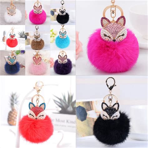 You can make a beautiful fur keychain by yourself with this simple procedure instead of spending a whole lot on fur keychains to. DIY Faux Fox Fur Pom Pom Ball Fur Ball Pom Accessory Keychain Beanie Hat Fashion-in Hooks ...