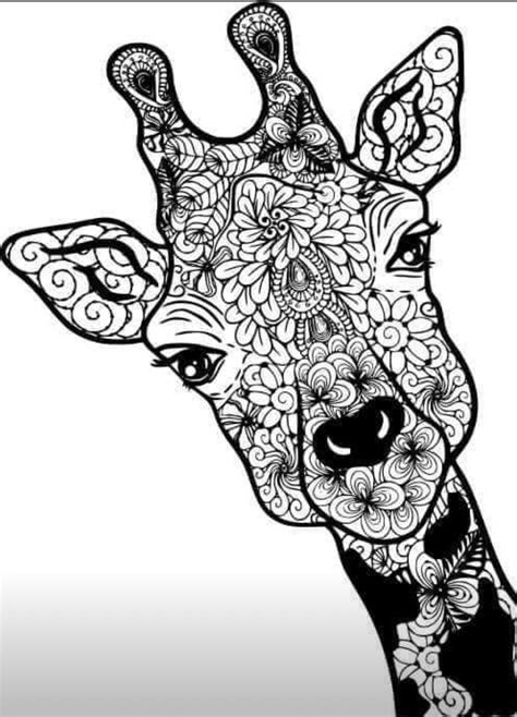 Mandala Giraffe Coloring Pages