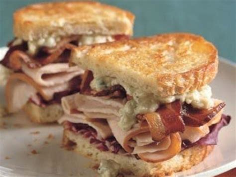 Grilled Turkey Bacon Radicchio And Blue Cheese Sandwiches Recipe And