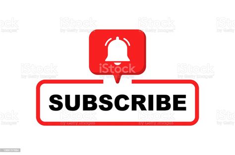 Subscribe Button With Bell Subscribe To Video Channel Red Button