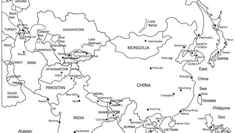 Map Of Asia Drawing At Paintingvalley Com Explore Collection Of Map Of Asia Drawing