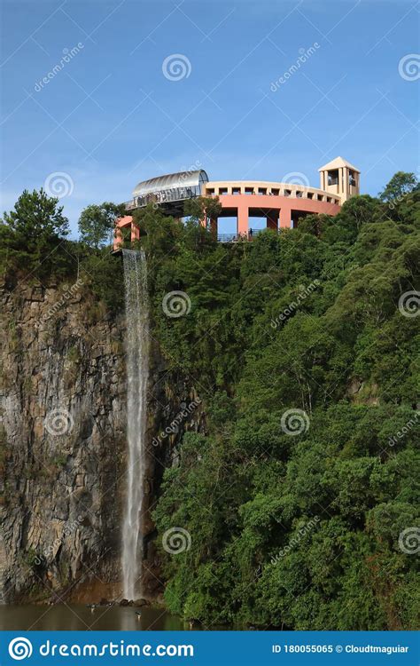 The Most Beautiful Park Waterfall Stock Image Image Of Curitiba Natureza 180055065