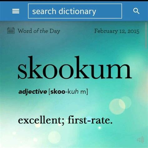 Skookum Unusual Words Good Vocabulary Words Uncommon Words