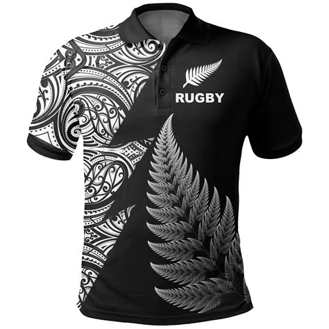 New Zealand Rugby Polo Shirt Aotearoa Maori Style Bn39 Love New Zealand