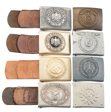 Grouping Of Eight German Military Belt Buckles Rock Island Auction