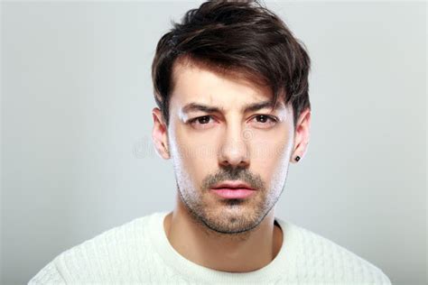 Portrait Look Serious Stock Image Image Of People Close 86672335