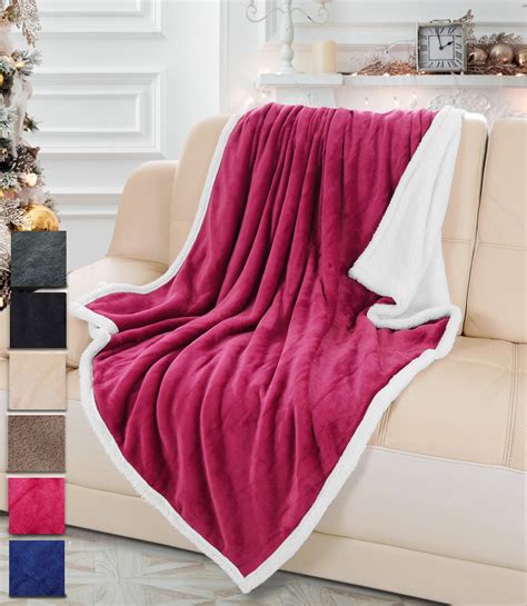 Sherpa Fleece Throw Blanket 50 X 60 Mink Sherpa Throw Tv Blanket Reversible For Home Couch