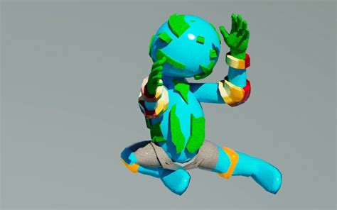 Earth Man 3d Model Rigged And Animated Vr Ar Low Poly 3d Model