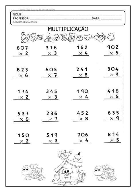 Educação Infantil Facil Operações De Multiplicação Com Dezenas