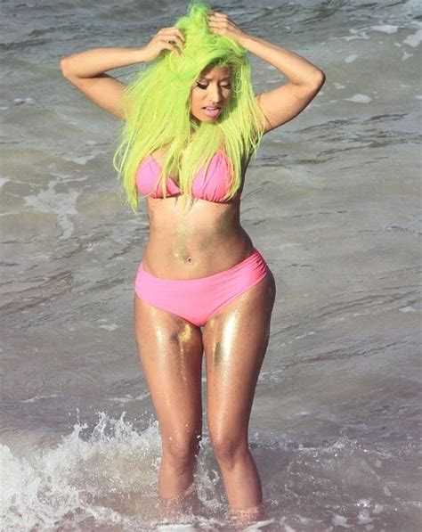Damilola Purple Nicki Minajs Pink Bikini Clad Starship Beach Shoot