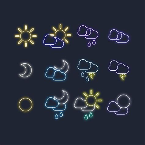 Vector Neon Weather Icons Choose From Thousands Of Free Vectors Clip