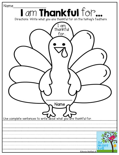I Am Thankful For Writing Thanksgiving Lessons Thanksgiving