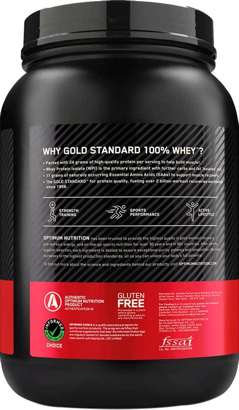 Buy Optimum Nutrition On Gold Standard Whey Protein Powder Lbs G Double Rich