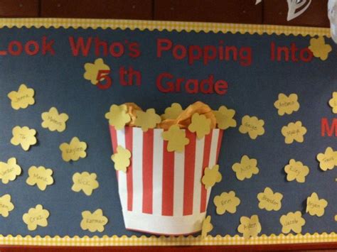 Popping Into 5th Grade 3d Bulletin Board Idea Classroom Tips