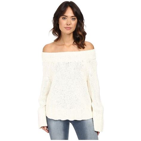 Free People Beachy Slouch Pullover Ivory Womens Sweater 108 Liked On Polyvore Featuring