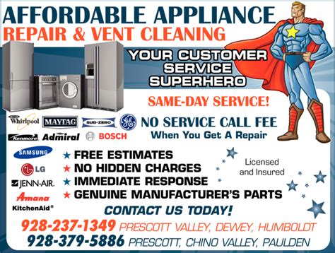 Affordable Appliance Repair Prescott Az Action Local Az