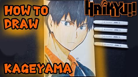 How To Draw Kageyama Tobio Haikyuu Acee Mangaoil Youtube