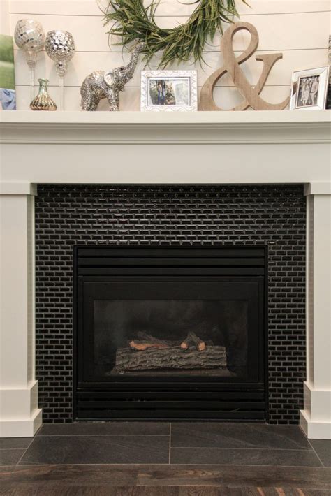 Black Tiled Living Room Fireplace Fireplace Tile Living Room With