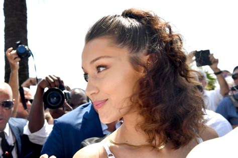 Bella Hadid Wears Curly Hair In Cannes