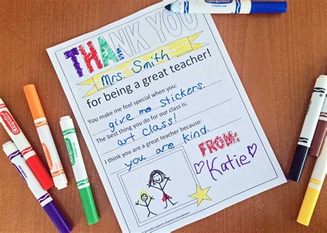 Fun And Easy Printable For Teacher Appreciate Week Brightly Teacher