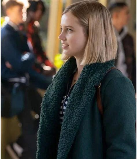 Angourie Rice Honor Society Honor Coat With Fur Shawl Collar Jackets