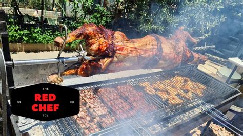 Traditional Greek Lamb On The Spit Christmas Lunch Youtube
